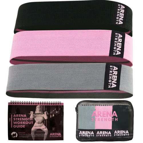 Arena Strength Fabric Booty Bands (Gray, Pink, Black)