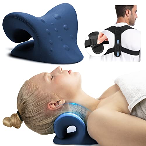 iBYWM Neck and Shoulder Relaxer with Posture Corrector Back Brace